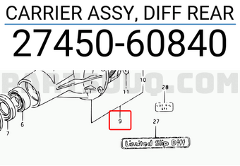 Suzuki 2745060840 CARRIER ASSY, DIFF REAR