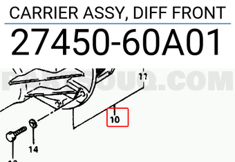 Suzuki 2745060A01 CARRIER ASSY, DIFF FRONT