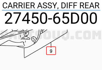 Suzuki 2745065D00 CARRIER ASSY, DIFF REAR