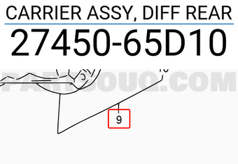 Suzuki 2745065D10 CARRIER ASSY, DIFF REAR