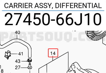 Suzuki 2745066J10 CARRIER ASSY, DIFFERENTIAL