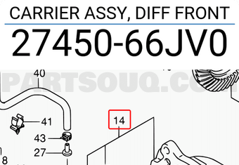 Suzuki 2745066JV0 CARRIER ASSY, DIFF FRONT