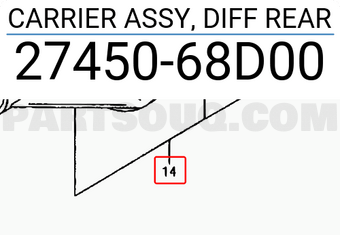 Suzuki 2745068D00 CARRIER ASSY, DIFF REAR