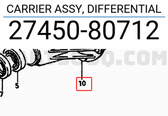 Suzuki 2745080712 CARRIER ASSY, DIFFERENTIAL