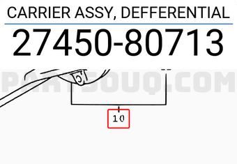Suzuki 2745080713 CARRIER ASSY, DEFFERENTIAL