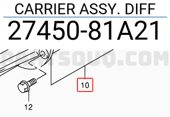 Suzuki 2745081A21 CARRIER ASSY. DIFF