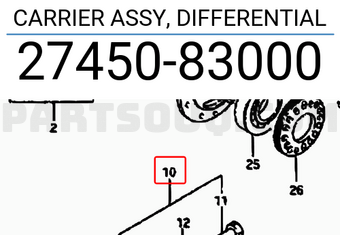 Suzuki 2745083000 CARRIER ASSY, DIFFERENTIAL