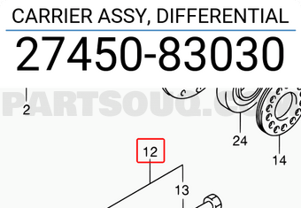 Suzuki 2745083030 CARRIER ASSY, DIFFERENTIAL