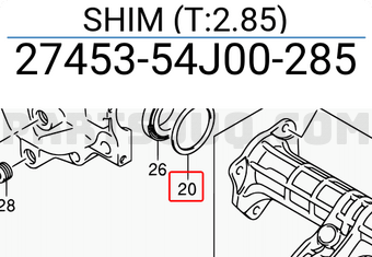Suzuki 2745354J00285 SHIM (T:2.85)