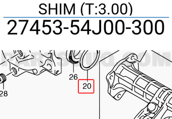 Suzuki 2745354J00300 SHIM (T:3.00)