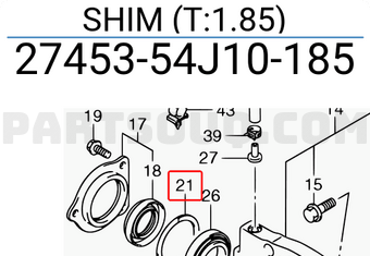 Suzuki 2745354J10185 SHIM (T:1.85)