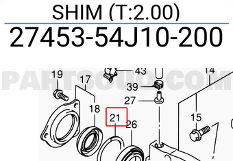 Suzuki 2745354J10200 SHIM (T:2.00)