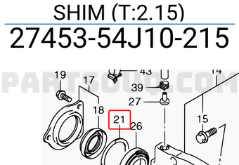 Suzuki 2745354J10215 SHIM (T:2.15)