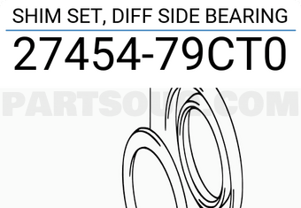 Suzuki 2745479CT0 SHIM SET, DIFF SIDE BEARING