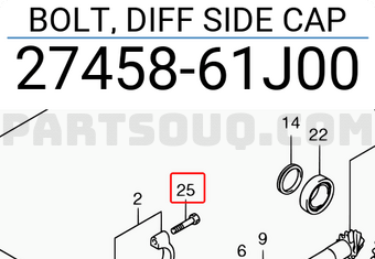 Suzuki 2745861J00 BOLT, DIFF SIDE CAP