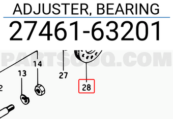Suzuki 2746163201 ADJUSTER, BEARING