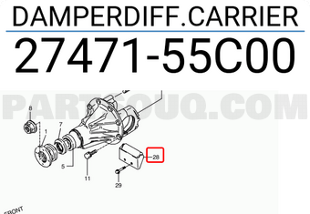 Suzuki 2747155C00 DAMPERDIFF.CARRIER