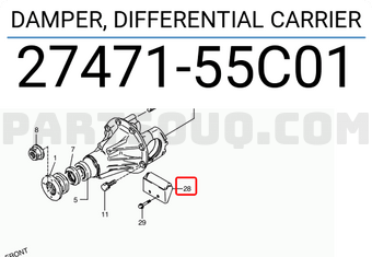 Suzuki 2747155C01 DAMPER, DIFFERENTIAL CARRIER