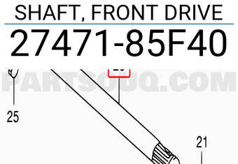Suzuki 2747185F40 SHAFT, FRONT DRIVE