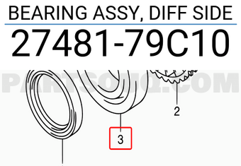 Suzuki 2748179C10 BEARING ASSY, DIFF SIDE