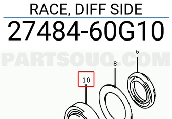 Suzuki 2748460G10 RACE, DIFF SIDE