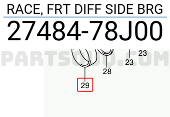 Suzuki 2748478J00 RACE, FRT DIFF SIDE BRG