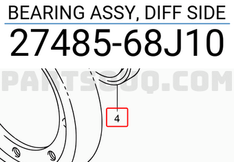 Suzuki 2748568J10 BEARING ASSY, DIFF SIDE