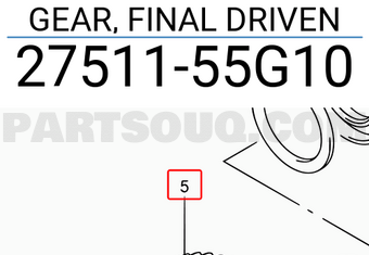 Suzuki 2751155G10 GEAR, FINAL DRIVEN