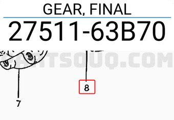 Suzuki 2751163B70 GEAR, FINAL