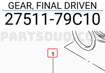 Suzuki 2751179C10 GEAR, FINAL DRIVEN