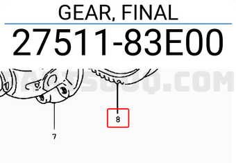 Suzuki 2751183E00 GEAR, FINAL