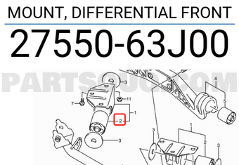 Suzuki 2755063J00 MOUNT, DIFFERENTIAL FRONT