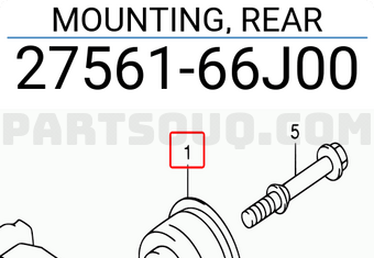 Suzuki 2756166J00 MOUNTING, REAR