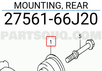 Suzuki 2756166J20 MOUNTING, REAR