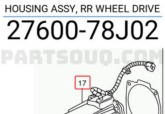 Suzuki 2760078J02 HOUSING ASSY, RR WHEEL DRIVE