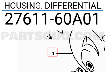 Suzuki 2761160A01 HOUSING, DIFFERENTIAL