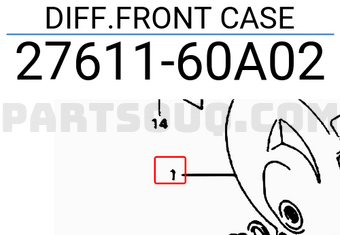 Suzuki 2761160A02 DIFF.FRONT CASE