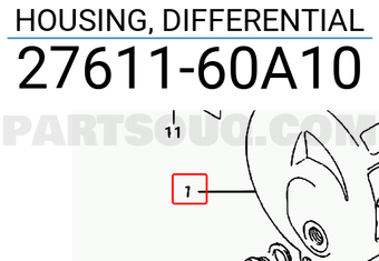 Suzuki 2761160A10 HOUSING, DIFFERENTIAL