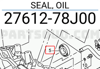 Suzuki 2761278J00 SEAL, OIL