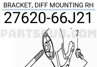 Suzuki 2762066J21 BRACKET, DIFF MOUNTING RH
