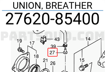 Suzuki 2762085400 UNION, BREATHER