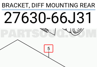 Suzuki 2763066J31 BRACKET, DIFF MOUNTING REAR