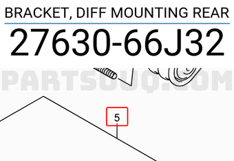 Suzuki 2763066J32 BRACKET, DIFF MOUNTING REAR