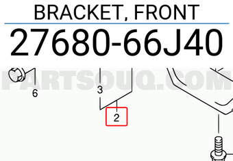 Suzuki 2768066J40 BRACKET, FRONT