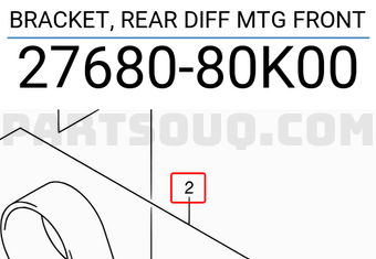 Suzuki 2768080K00 BRACKET, REAR DIFF MTG FRONT