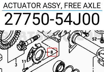 Suzuki 2775054J00 ACTUATOR ASSY, FREE AXLE