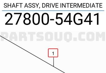 Suzuki 2780054G41 SHAFT ASSY, DRIVE INTERMEDIATE