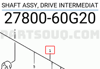 Suzuki 2780060G20 SHAFT ASSY, DRIVE INTERMEDIAT