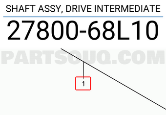Suzuki 2780068L10 SHAFT ASSY, DRIVE INTERMEDIATE