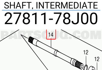 Suzuki 2781178J00 SHAFT, INTERMEDIATE